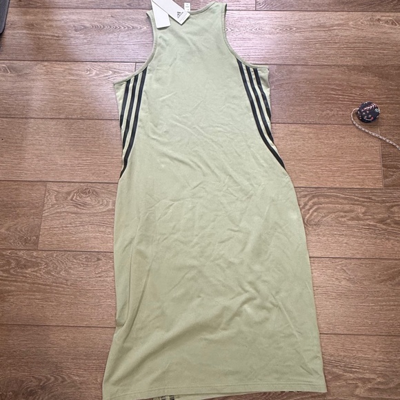 Adidas Future Icons 3-Stripes Dress, Midi, Green/Black, New With Tags, Small - Picture 6 of 9
